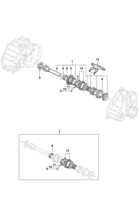 Transmissão Chevrolet Vectra 06/ Transmissão mecânica MG7 - engrenagens da 5ª e ré