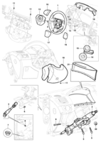 Front suspension and steering system Chevrolet Vectra 06/ Steering wheel and steering column