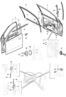Carrocaria Chevrolet Vectra 06/ Puerta delantera y componentes (Hatch/Sedan)