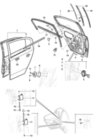 Body Chevrolet Vectra 06/ Rear door and components (Sedan)