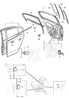 Body Chevrolet Vectra 06/ Rear door and components (Hatch)