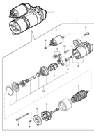 Sistema elétrico do motor Chevrolet Vectra 06/ Motor de partida e componentes - DELCO