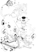 Front suspension and steering system Chevrolet Vectra 06/ Power steering pump - external components