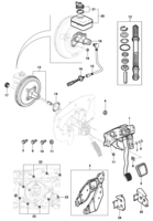 Brakes Chevrolet Vectra 06/ Brake pedal, master-cylinder and servo-brake