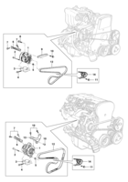 Sistema elétrico do motor Chevrolet Vectra 94/96 Alternador e fixação