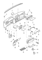 Acabamento interno Chevrolet Vectra 94/96 Cobertura e componentes do painel de instrumentos
