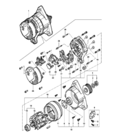 Engine electrical system Chevrolet Vectra 97/05 Alternator 90A DENSO