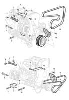Sistema eléctrico del motor Chevrolet Vectra 97/05 Fijación del alternador