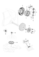 Front suspension and steering system Chevrolet Vectra 97/05 Wheels and caps