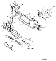 FRONT AXLE-FRONT SUSPENSION-STEERING Chevrolet Chevy (Mexico) STEERING GEAR  1999-2003
