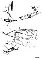 DOORS-REGULATORS-WINDSHIELD-WIPER-WASHER Chevrolet Chevy (Mexico) WINDSHIELD AND REAR WINDOW WIPER  1996-2003