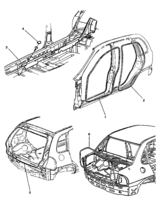 DOORS-REGULATORS-WINDSHIELD-WIPER-WASHER Chevrolet Chevy (Mexico) BODY WEATHERSTRIP  1996-2003