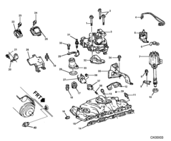 ENGINE - CLUTCH Chevrolet CK Truck (Mexico) MANIFOLD AND FUEL RELATED PARTS 1992-2000