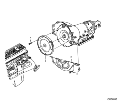 ENGINE - CLUTCH Chevrolet CK Truck (Mexico) FLYWHEEL AND COVER, L05 & LH9 ENGINES 1992-2000