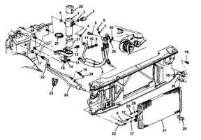 BODY MOUNTING-AIR CONDITIONING-INSTRUMENT CLUSTER Chevrolet CK Truck (Mexico) A/C REFRIGERATION SYSTEM (1992-1995)