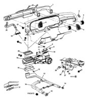 BODY MOUNTING-AIR CONDITIONING-INSTRUMENT CLUSTER Chevrolet CK Truck (Mexico) DISTRIBUTION AIR SYSTEM (1992-2000)