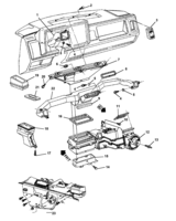 BODY MOUNTING-AIR CONDITIONING-INSTRUMENT CLUSTER Chevrolet CK Truck (Mexico) DISTRIBUTION AIR SYSTEM (1992-1994)