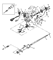 FRONT AXLE-FRONT SUSPENSION-STEERING Chevrolet CK Truck (Mexico) STEERING COLUMN (EXC.N33) 1995-2000