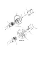 FRONT AXLE-FRONT SUSPENSION-STEERING Chevrolet CK Truck (Mexico) WHEEL STEERING (1992-2000)