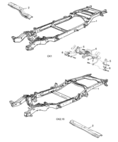 FRAMES-SPRINGS-SHOCKS-BUMPERS Chevrolet CK Truck (Mexico) FRAME AND STABILIZER SHAFT (PART 1) 1992-1999