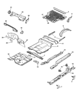 FRONT BODY STRUCTURE-MOLDINGS & TRIM-MIRRORS Chevrolet CK Truck (Mexico) SHEET METAL BODY/ PART 1 UNDERBODY & ENGINE COMPARTMENT (1992-1999)
