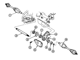 FRONT AXLE-FRONT SUSPENSION-STEERING Chevrolet Cavalier (Mexico) FLECHAS LATERALES 1990-94