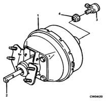 TRANSMISSION - BRAKES Chevrolet Cavalier (Mexico) BOOSTER 1995-2002
