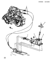 TRANSMISSION - BRAKES Chevrolet Cavalier (Mexico) CONTROL/MANUAL TRANMISSION M94 2000-2002