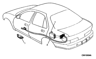 DOORS-REGULATORS-WINDSHIELD-WIPER-WASHER Chevrolet Cavalier (Mexico) REMOTE CONTROL SYSTEM 1997-2002