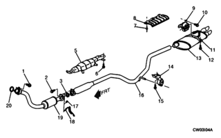 FUEL SYSTEM-EXHAUST-EMISSION SYSTEM Chevrolet Cavalier (Mexico) EXHAUST SYSTEM L61 2002