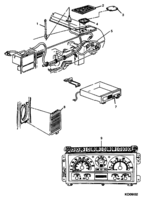 BODY MOUNTING-AIR CONDITIONING-INSTRUMENT CLUSTER Chevrolet Kodiak (Mexico) AUDIO SISTEM & I/P 1995-01