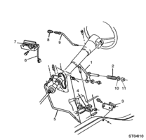 TRANSMISSION - BRAKES Chevrolet Small Truck (Mexico) STEERING COLUMN  1991-1994