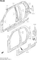 Body Suzuki Alto RA410, -2, -3, -4 SIDE BODY PANEL (TYPE 1)