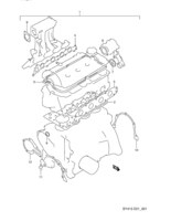 Engine Chevrolet Baleno/Esteem SY413 ENGINE GASKET SET (SY413)