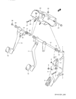 Suspension/Brake Suzuki Baleno/Esteem SY413 PEDAL AND PEDAL BRACKET (LHD:MT:4WD)