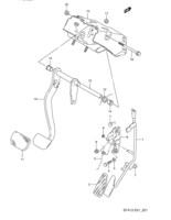 Suspension/Brake Chevrolet Baleno/Esteem SY413 PEDAL AND PEDAL BRACKET (LHD:AT)