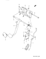 Suspension/Brake Suzuki Baleno/Esteem SY413 PEDAL AND PEDAL BRACKET (RHD:AT)