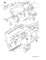 Body Chevrolet Baleno/Esteem SY413 INSTRUMENT PANEL (LHD)