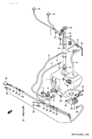 Electrical Suzuki Baleno/Esteem SY413-2 FR WINDSHIELD WASHER (W/HEADLAMP CLEANER)