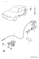 Body Chevrolet Baleno/Esteem SY413-2 LID OPENER (5DR)