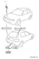 Body Chevrolet Baleno/Esteem SY413-2 EMBLEM / DECAL (3DR)