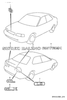 Body Chevrolet Baleno/Esteem SY413-2 EMBLEM / DECAL (4DR)