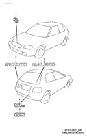 Body Chevrolet Baleno/Esteem SY413-3, -4, -5 EMBLEM / DECAL (3DR)