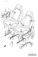 Body Chevrolet Baleno/Esteem SY413-3, -4, -5 FRONT SEAT (TYPE 3,4:3DR:LHD:GS)