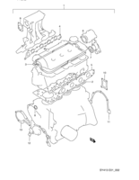 Engine Chevrolet Baleno/Esteem SY416 ENGINE GASKET SET (SY415,SY416)