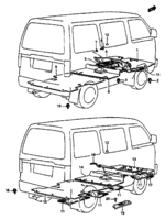 Body Suzuki Carry/Super Carry SK410, -2 FLOOR MAT AND CARPET (V:STD ROOF)