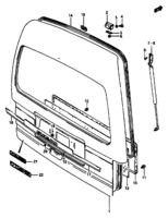 Body Chevrolet Carry/Super Carry SK410, -2 BACK DOOR PANEL (V)
