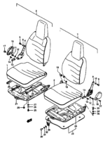 Body Chevrolet Carry/Super Carry SK410, -2 FRONT SEAT (V:TA:E2, E6, E27)