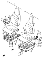 Body Chevrolet Carry/Super Carry SK410, -2 FRONT SEAT (V:TA:E20, E30)