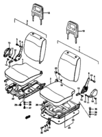 Body Chevrolet Carry/Super Carry SK410, -2 FRONT SEAT (V:TX:RH/LH,W/SLIDE)